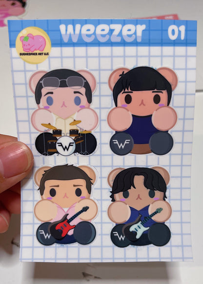 Weezer Gummy Sticker Sheet