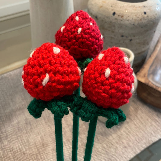 Crochet Flower - Strawberry