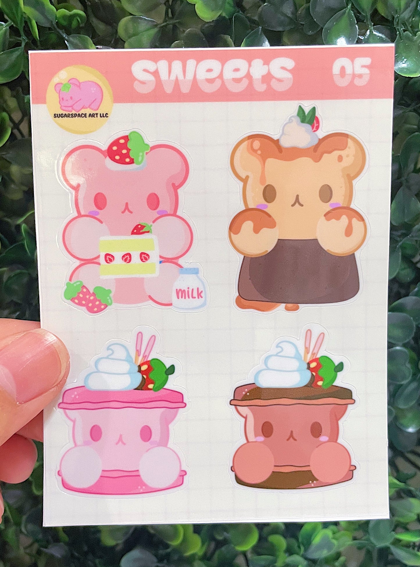 Strawberry/Chocolate Gummy Sticker Sheet