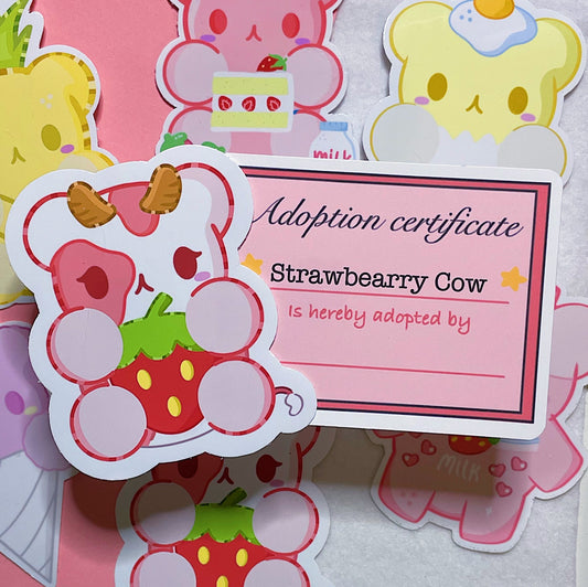 Strawberry Cow Gummy Bear - Strawbearry Cow