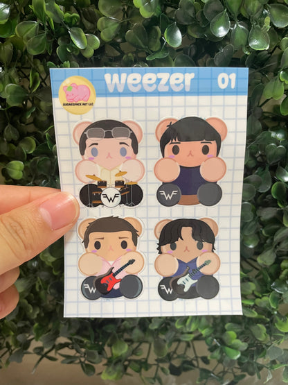 Weezer Gummy Sticker Sheet