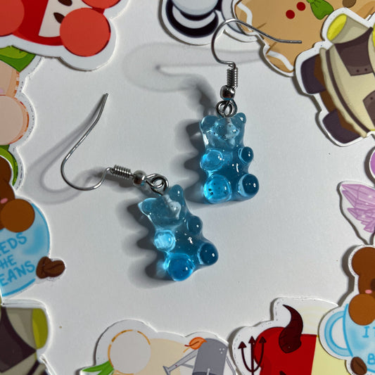 Glacier Ice Gummy Bear Earrings