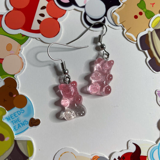 Pretty in Pink Gummy Bear Earrings